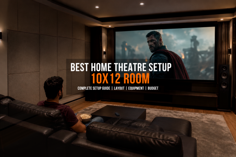 Home theatre installation in a 10x12 room in Hyderabad