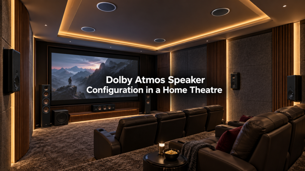 Dolby Atmos speaker configuration in a home theatre