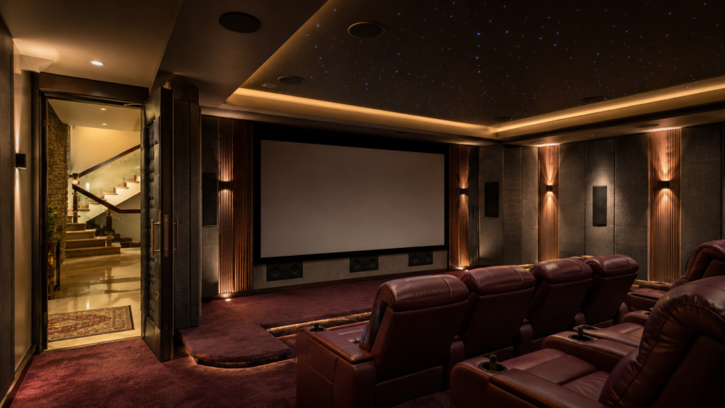 Dedicated home cinema installation in a Jubilee Hills villa